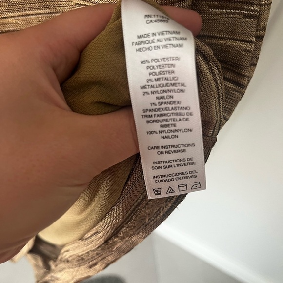 Michael Kors Sleeveless Gold Dress Size M Cocktail, Wedding, Special Dress - Picture 6 of 6